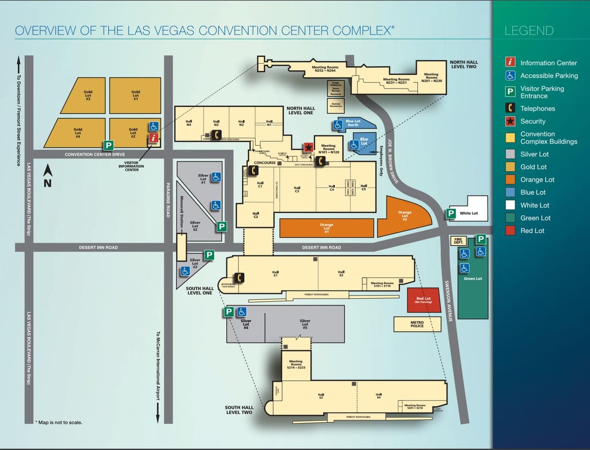نقشه از Las Vegas convention center