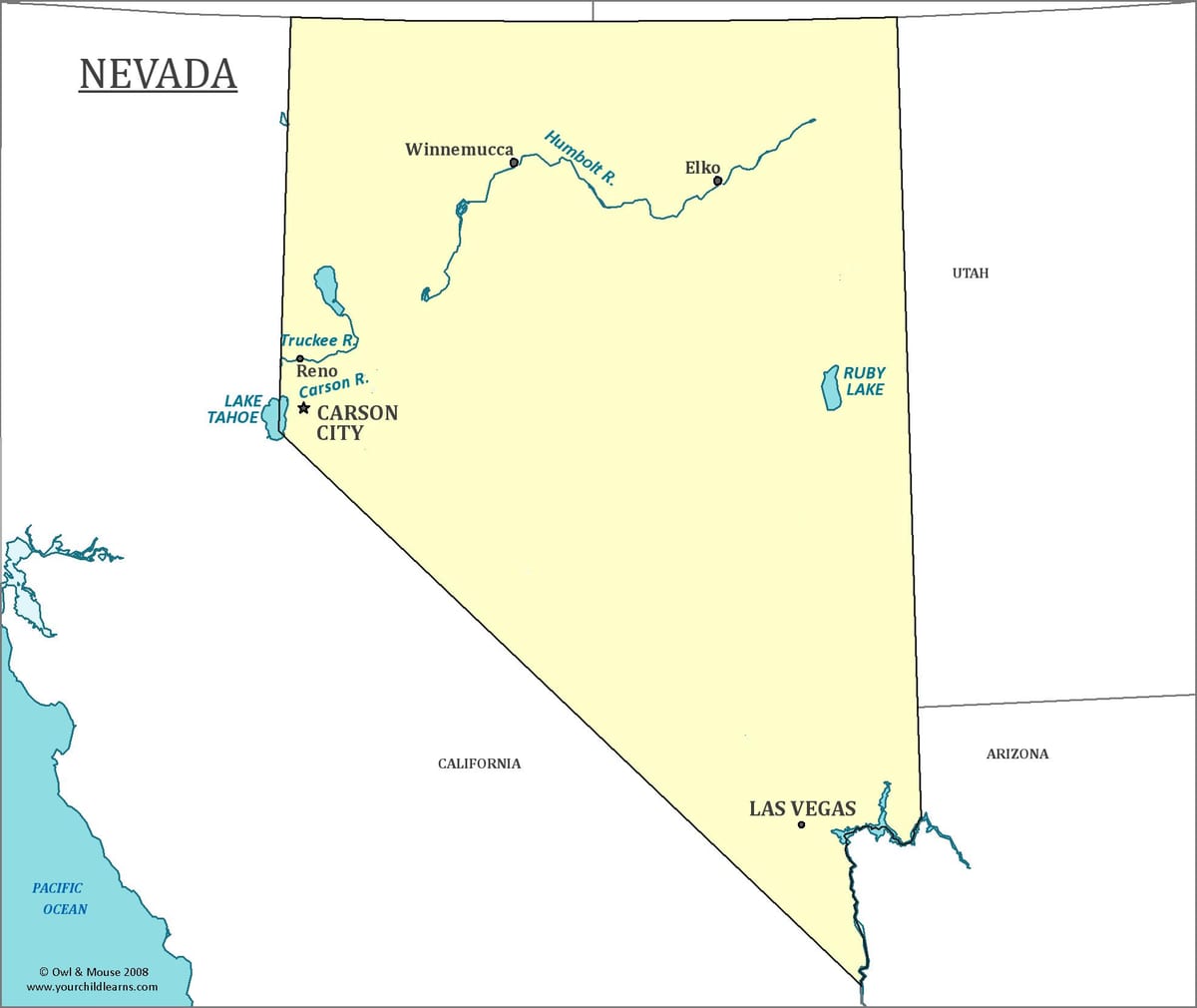 نقشه از Las Vegas, Nevada