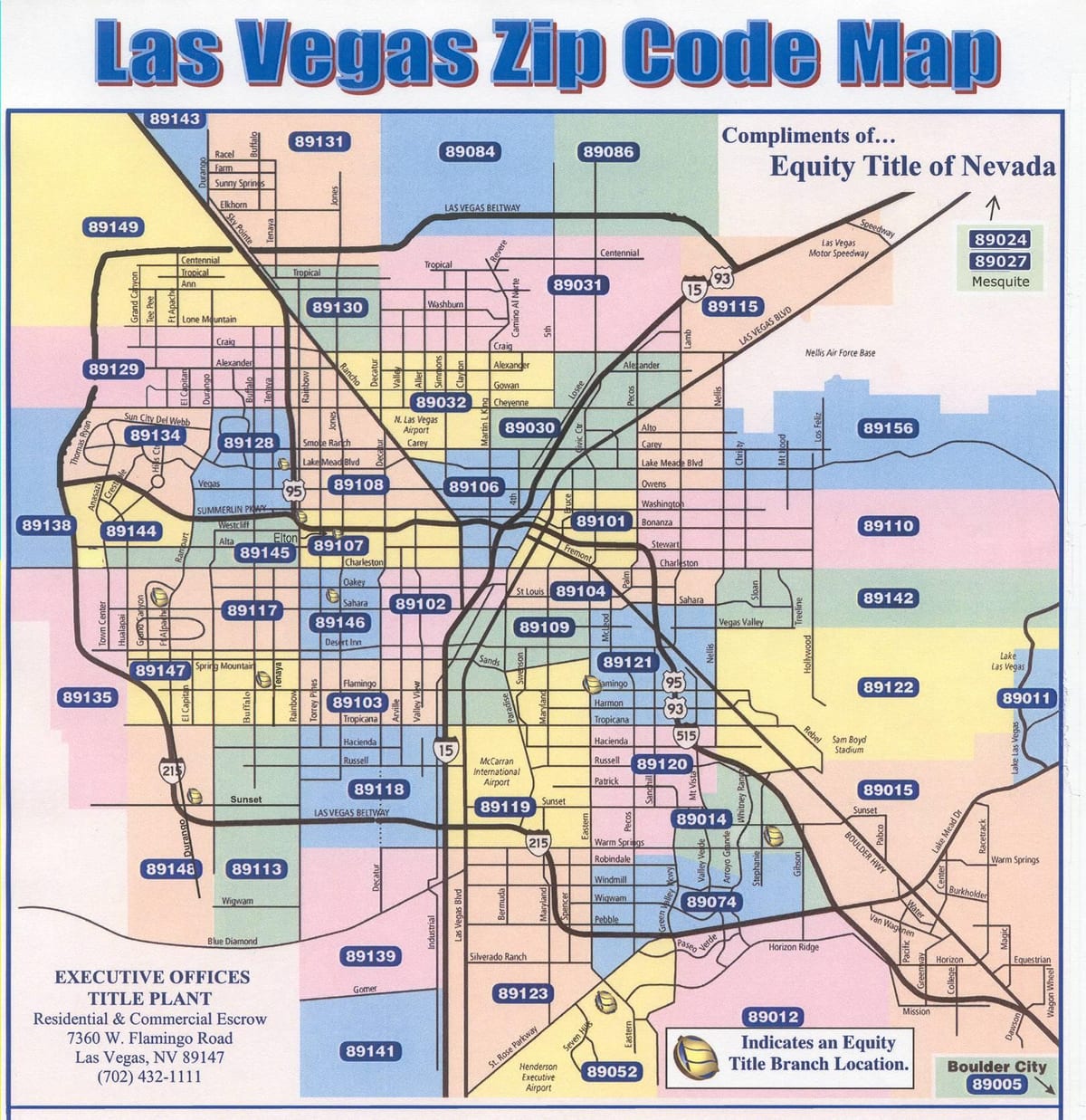 کد پستی و نقشه از Las Vegas
