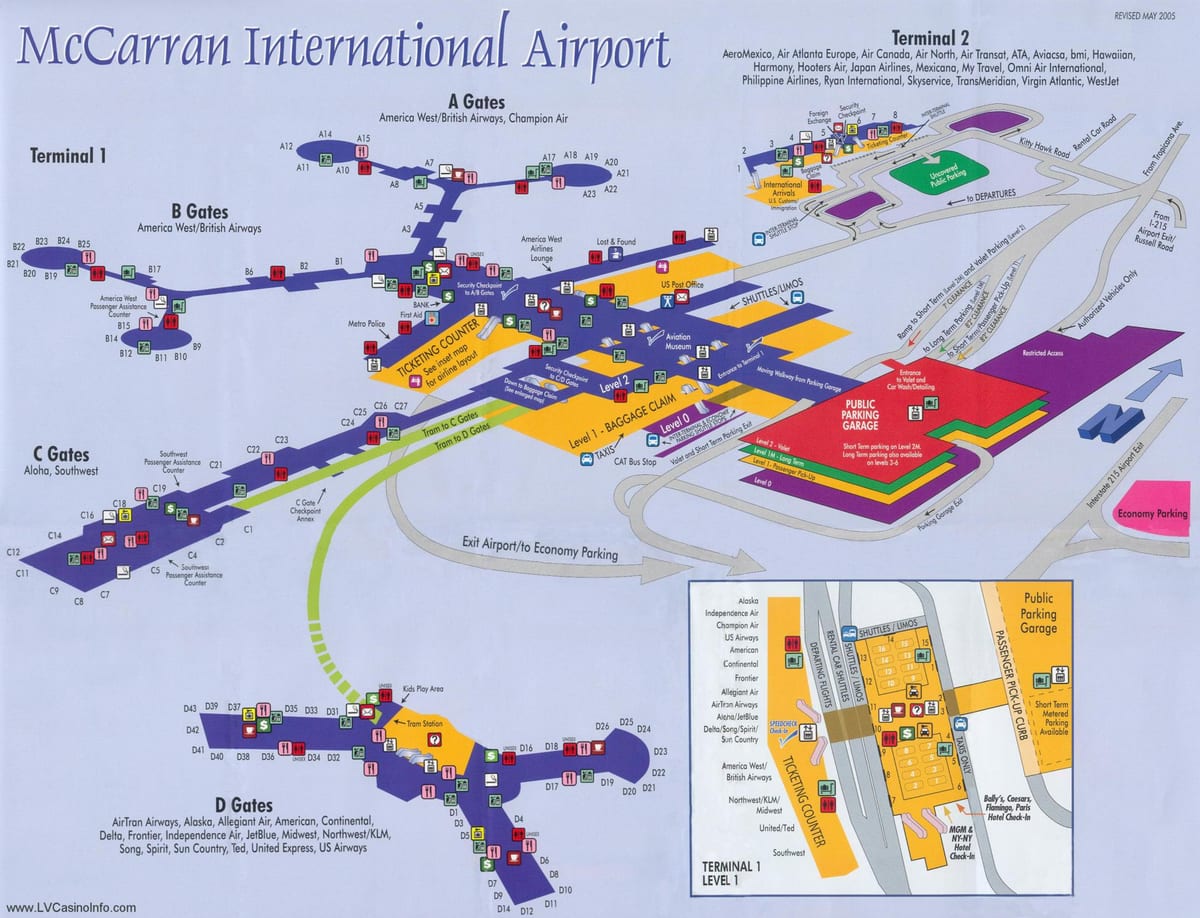 نقشه از فرودگاه McCarran