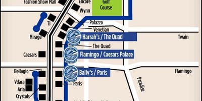نقشه از Las Vegas تراموا